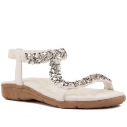GUJA 22Y120-10 DÜZ TABAN COMFORT TAŞLI KADIN SANDALET GUJA 22Y120-10 DÜZ TABAN COMFORT TAŞLI KADIN SANDALET