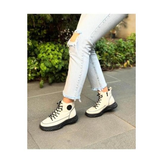 GUJA 24K310-13 KALIN TABAN DERİ KADIN SNEAKERS BOT