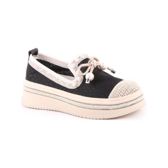 GUJA 25Y320-5 İNCİ DETAY KALIN TABAN TEKSTİL  ESPADRİL