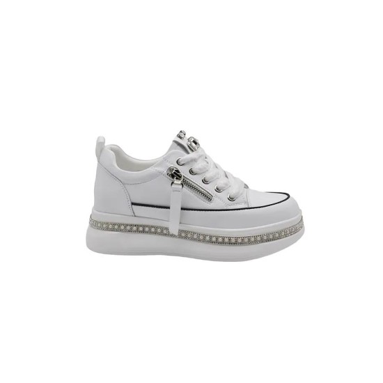 GUJA 25Y423-4 GİZLİ DOLGU TAŞ SARGILI KADIN SNEAKER AYAKKABI
