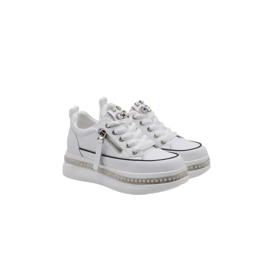 GUJA 25Y423-4 GİZLİ DOLGU TAŞ SARGILI KADIN SNEAKER AYAKKABI