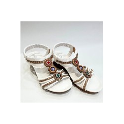 GUJA 26Y241-1 DOLGU TABAN TAŞ DETAYLI KADIN SANDALET