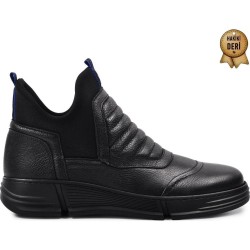 JAMES FRANCO 5761  DERİ DÜZ TABAN STREÇLİ GENÇ ERKEK BOT JAMES FRANCO 5761  DERİ DÜZ TABAN STREÇLİ GENÇ ERKEK BOT