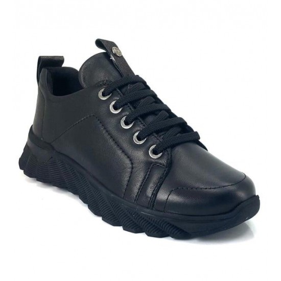 MAMMAMİA 24K-3585 KAUÇUK TABAN KADIN DERİ AYAKKABI