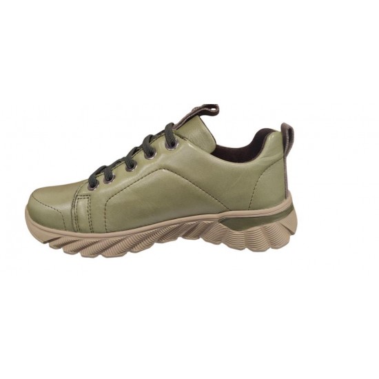 MAMMAMİA 24K-3585 KAUÇUK TABAN KADIN DERİ AYAKKABI