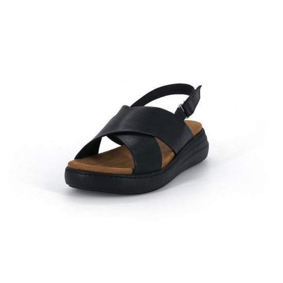 MAMMAMİA 26YS-2585 KALIN TABAN DERİ KADIN SANDALET