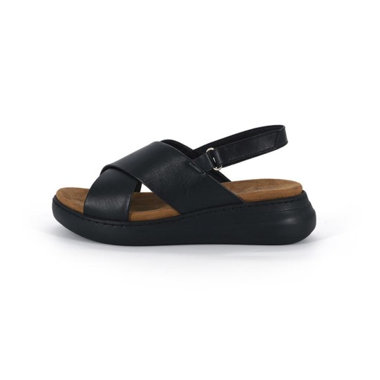 MAMMAMİA 26YS-2585 KALIN TABAN DERİ KADIN SANDALET