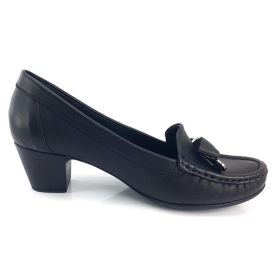 MAMMAMİA D21YA-3645 TOPUKLU KLASİK DERİ KADIN AYAKKABI