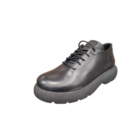 MAMMAMİA D23KA-6170 KALIN TABAN OXFORD DERİ KADIN AYAKKABI