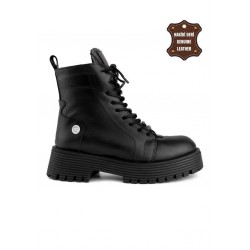 MAMMAMİA D23KB-5045 KALIN TABAN DERİ GENÇ KADIN BOT
