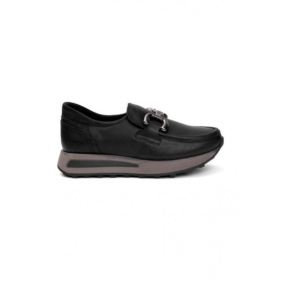 MAMMAMİA D24KA-3260 KAYMAZ TOKALI LOAFER DERİ KADIN AYAKKABI