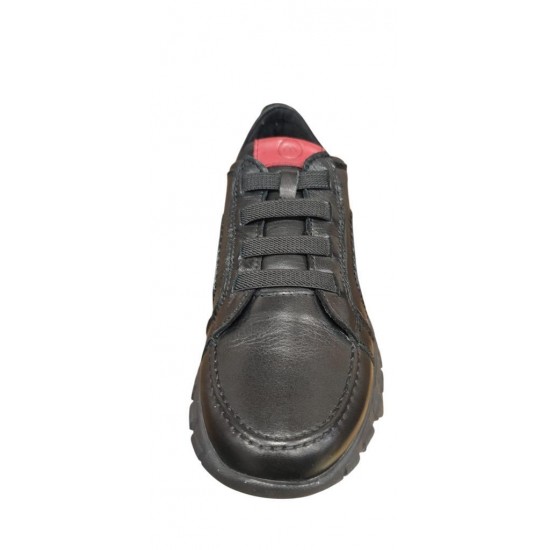 MAMMAMİA D24KA-3290 LASTİKLİ GÜNLÜK DERİ KADIN AYAKKABI