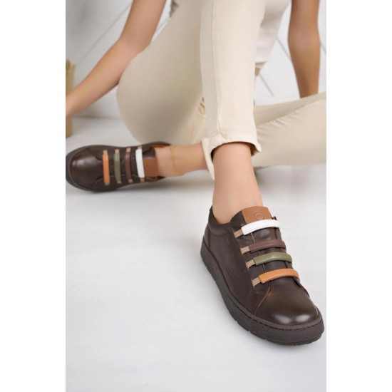 MAMMAMİA D24KA-85   YUMUŞAK DERİ GÜNLÜK KADIN AYAKKABI