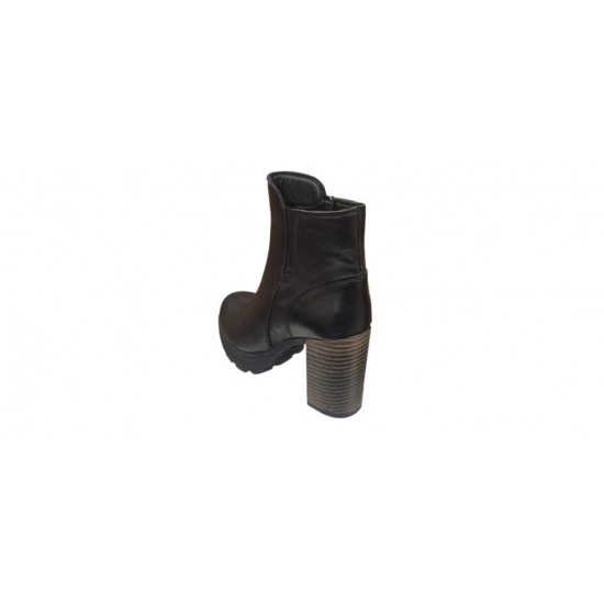 MAMMAMİA D24KB-4475 PLATFORM TOPUK KLASİK DERİ KADIN BOT