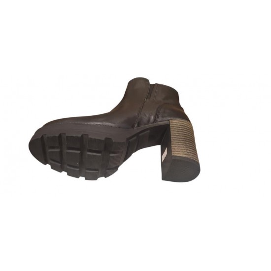 MAMMAMİA D24KB-4475 PLATFORM TOPUK KLASİK DERİ KADIN BOT