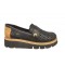 MAMMAMİA D24YA-3415 KALIN TABAN DERİ KADIN LOAFER AYAKKABI