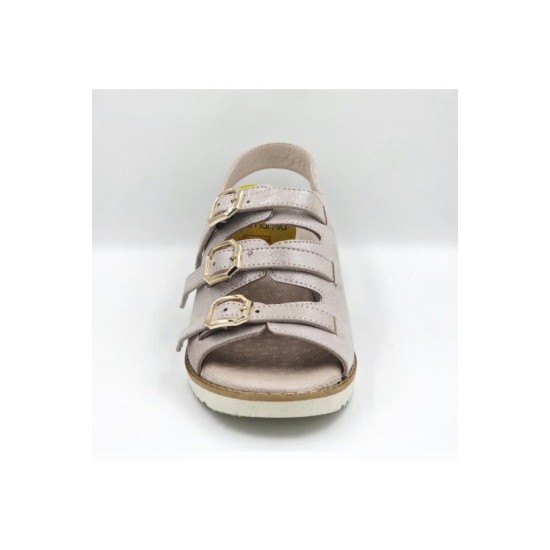 MAMMAMİA D24YS-5490 SİMLİ DOLGU TOKALI DERİ KADIN SANDALET
