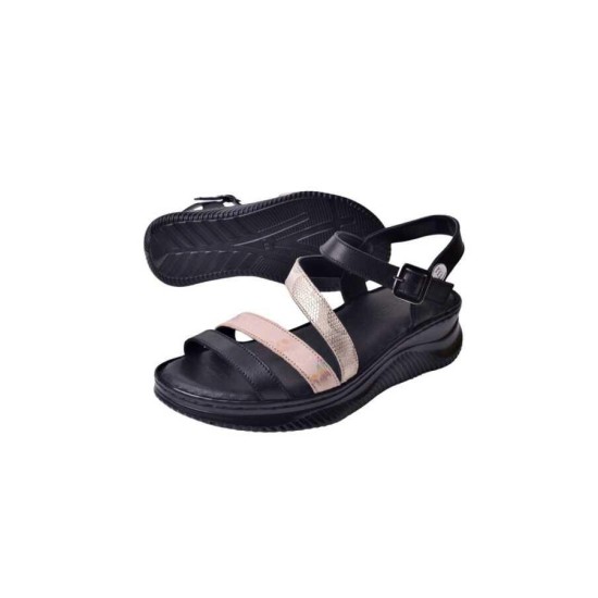 MAMMAMİA D25-YS-2365 KALIN TABAN KADIN DERİ SANDALET