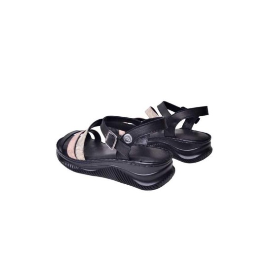 MAMMAMİA D25-YS-2365 KALIN TABAN KADIN DERİ SANDALET