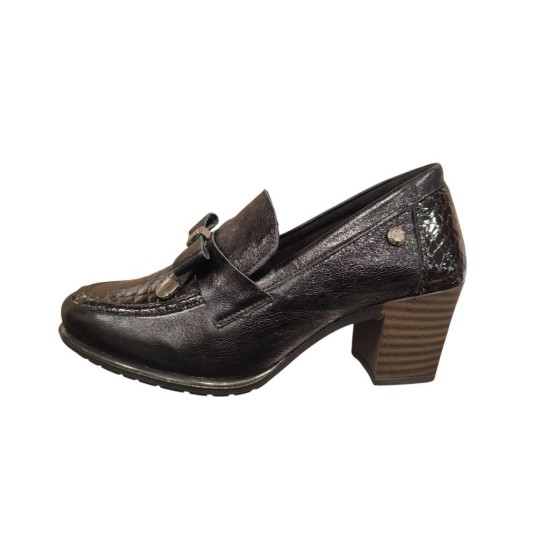 MAMMAMİA D25KA-3335 KALIN TOPUKLU KLASİK KADIN DERİ AYAKKABI