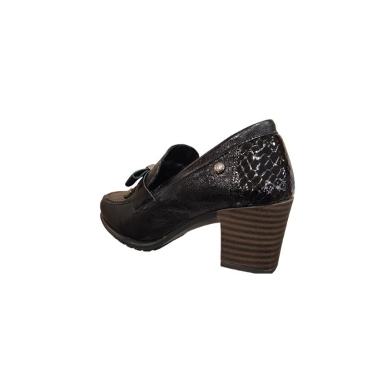 MAMMAMİA D25KA-3335 KALIN TOPUKLU KLASİK KADIN DERİ AYAKKABI