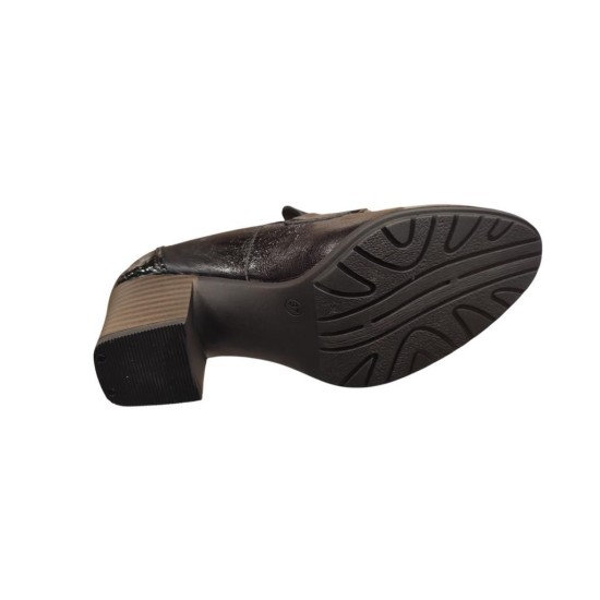 MAMMAMİA D25KA-3335 KALIN TOPUKLU KLASİK KADIN DERİ AYAKKABI