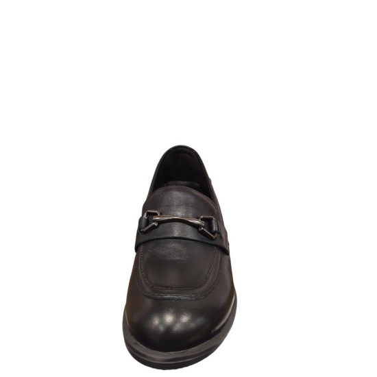 MAMMAMİA D25KA-3405 KALIN TOPUK KLASİK KADIN DERİ AYAKKABI