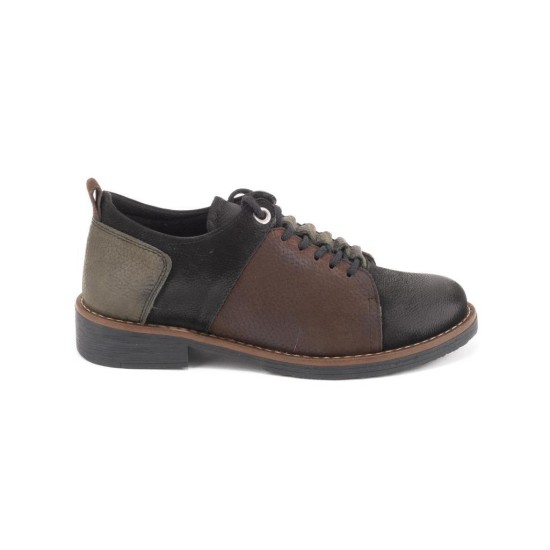 MAMMAMİA D25KA-3420 KISA TOPUK BAĞCIKLI DERİ KADIN AYAKKABI