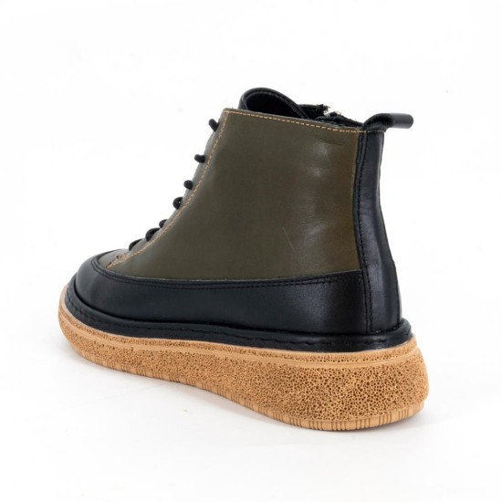 MAMMAMİA D25KB-1000 BAĞCIK VE FERMUARLI DERİ HAFİF KADIN BOT