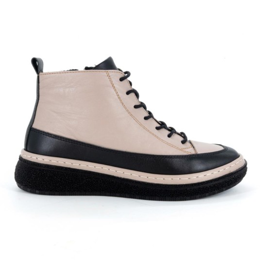 MAMMAMİA D25KB-1000 BAĞCIK VE FERMUARLI DERİ HAFİF KADIN BOT