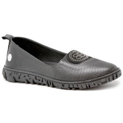 MAMMAMİA D25YA-135 TAŞ DETAYLI KADIN DERİ BABAET