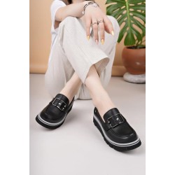 MAMMAMİA D25YA-3760  LOAFER DERİ KADIN AYAKKABI