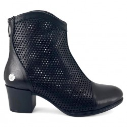 MAMMAMİA D25YA-7305 TOPUKLU DELİKLİ KADIN DERİ YAZLIK BOT