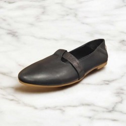 MAMMAMİA D25YA-7425 YUMUŞAK DERİ DÜZ TABAN KADIN DERİ BABET