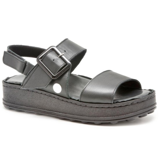 MAMMAMİA D25YS-2375 KALIN TABAN DERİ KADIN SANDALET