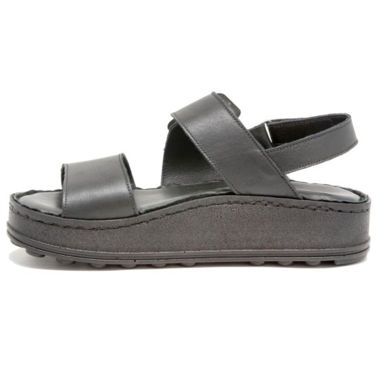 MAMMAMİA D25YS-2375 KALIN TABAN DERİ KADIN SANDALET