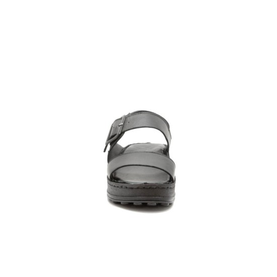 MAMMAMİA D25YS-2375 KALIN TABAN DERİ KADIN SANDALET
