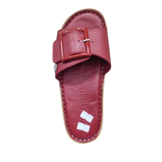MAMMAMİA D25YT-1290 KALIN TABAN YUMUŞAK DERİ KADIN TERLİK