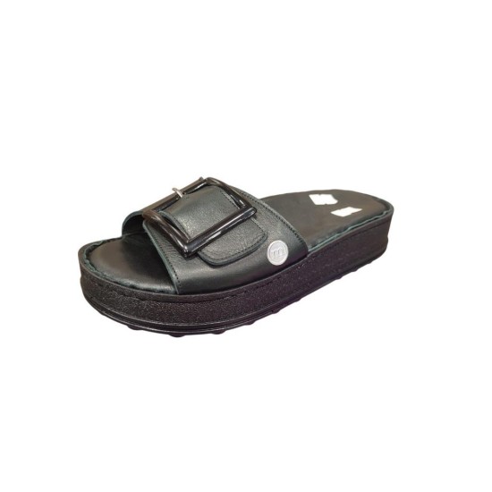 MAMMAMİA D25YT-1290 KALIN TABAN YUMUŞAK DERİ KADIN TERLİK
