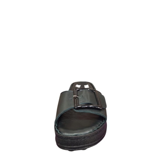 MAMMAMİA D25YT-1290 KALIN TABAN YUMUŞAK DERİ KADIN TERLİK