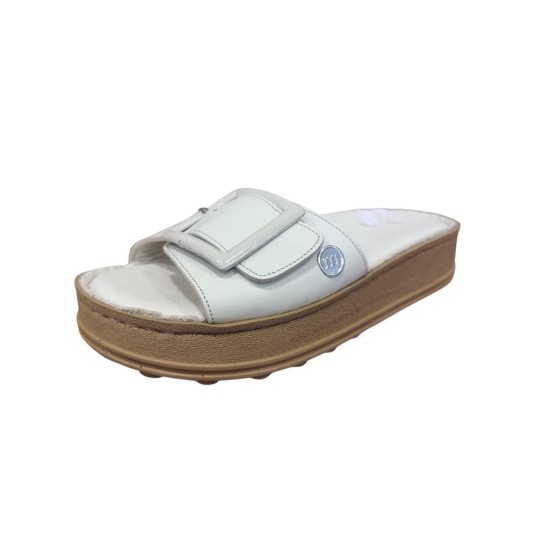 MAMMAMİA D25YT-1290 KALIN TABAN YUMUŞAK DERİ KADIN TERLİK