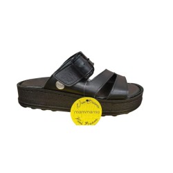 MAMMAMİA D25YT-1295 KALIN TABAN YUMUŞAK DERİ KADIN SANDALET