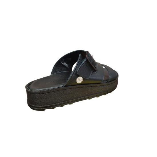 MAMMAMİA D25YT-1295 KALIN TABAN YUMUŞAK DERİ KADIN SANDALET
