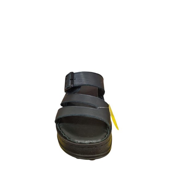 MAMMAMİA D25YT-1295 KALIN TABAN YUMUŞAK DERİ KADIN SANDALET