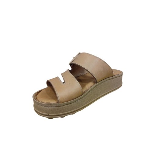 MAMMAMİA D25YT-1295 KALIN TABAN YUMUŞAK DERİ KADIN SANDALET