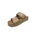 MAMMAMİA D25YT-1295 KALIN TABAN YUMUŞAK DERİ KADIN SANDALET