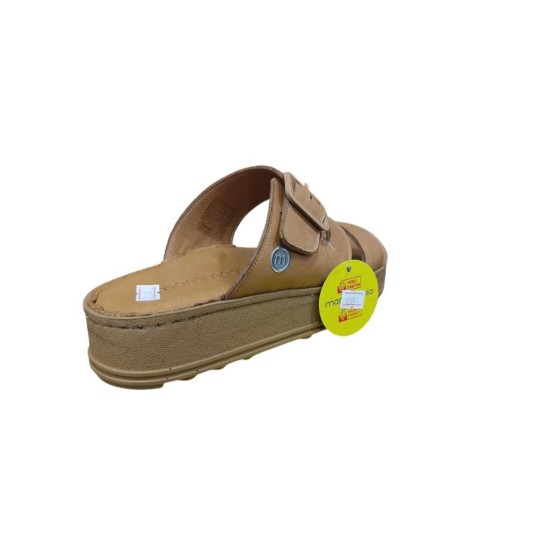 MAMMAMİA D25YT-1295 KALIN TABAN YUMUŞAK DERİ KADIN SANDALET