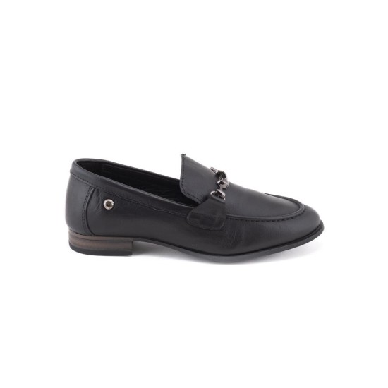 MAMMAMİA D26YA-3365 DÜZ TOPUK LOAFER DERİ KADIN AYAKKABI
