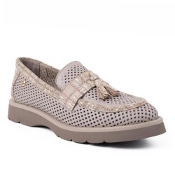 MAMMAMİA D26YA-3820 PÜSKÜLLÜ DELİKLİ LOAFER KADIN AYAKKABI