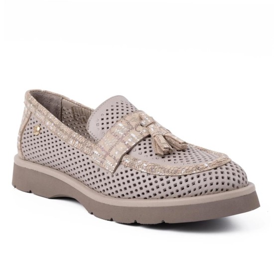 MAMMAMİA D26YA-3820 PÜSKÜLLÜ DELİKLİ LOAFER KADIN AYAKKABI